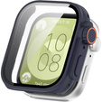 2w1 Etui + Szkło Hartowane do Huawei Watch Fit 3, Granatowe/Pomarańczowe