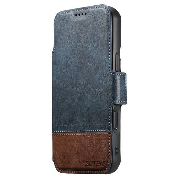 Etui z klapką 2w1 do iPhone 17 Pro Max, SUTENI, do MagSafe, niebieskie