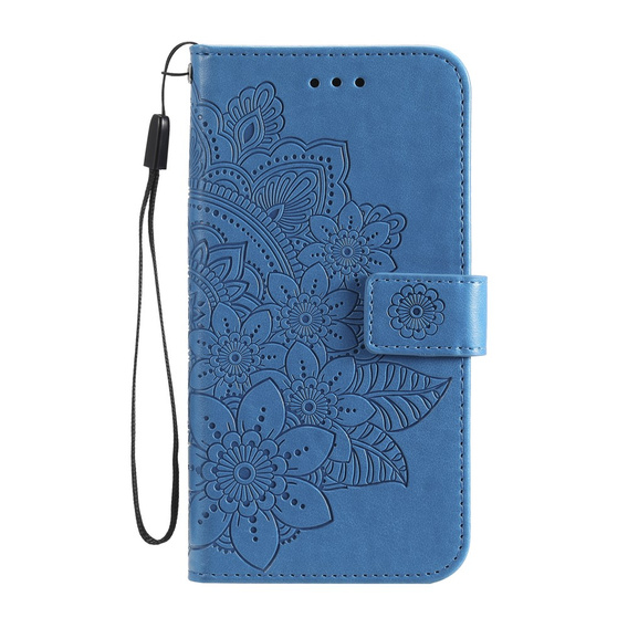 Etui z klapką do Oppo Reno5 Z / A94 / A95 5G, Mandala, niebieskie