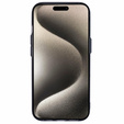 Etui do iPhone 15, Carbon Fiber MagSafe, czarne / niebieskie