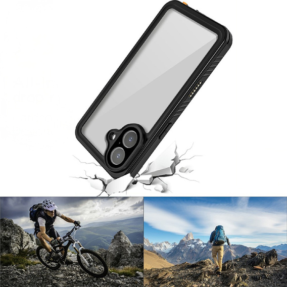 Etui do iPhone 17, Wodoodporne IP68 Redpepper, czarne