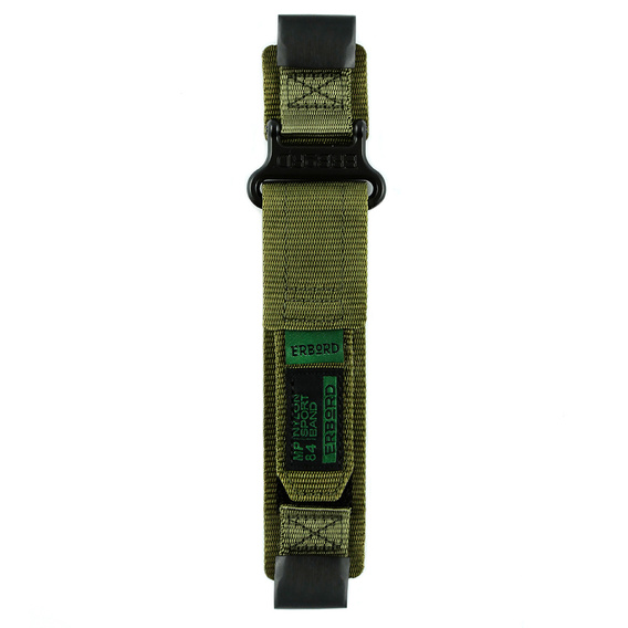 Pasek Nylonowy ERBORD MP84 Quickfit do Garmin Fenix 5/6/6 PRO/7 Forerunner 965/955/945, Zielony, Rozmiar M/L