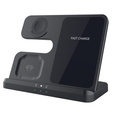 Ładowarka Indukcyjna ERBORD Samsung Trio 3w1 do Smartfona, Galaxy Watch i Galaxy Buds, czarna