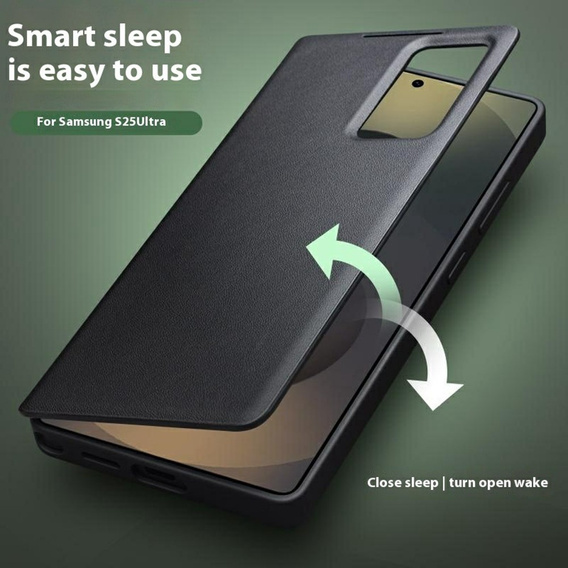 Skórzane etui z klapką QIALINO do Samsung Galaxy S25 Ultra