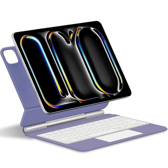 Etui z klawiaturą do iPad Pro 13" 2024 (7 gen.), Magnetic Keyboard Touchpad, fioletowe