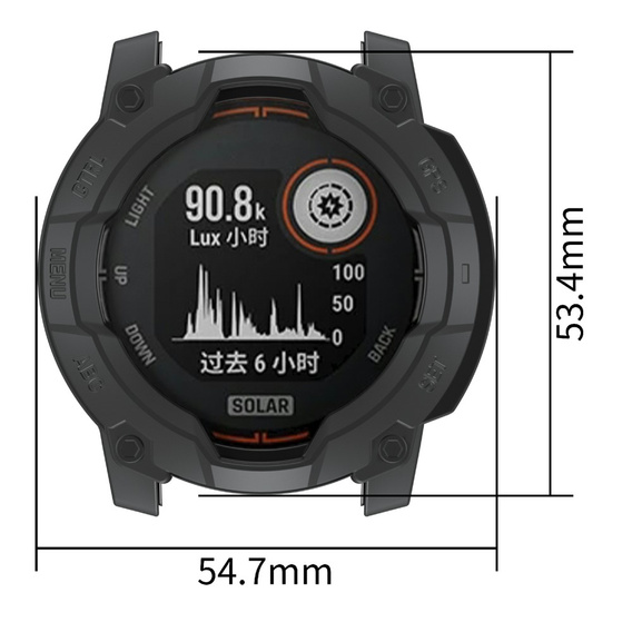 Etui ochronne do Garmin Instinct 3 Solar / Instinct 3 AMOLED 45mm – TPU, wzmocnione wycięcia, czarne