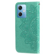Etui z klapką do Xiaomi Redmi Note 12 5G / POCO X5 5G, Mandala, zielone