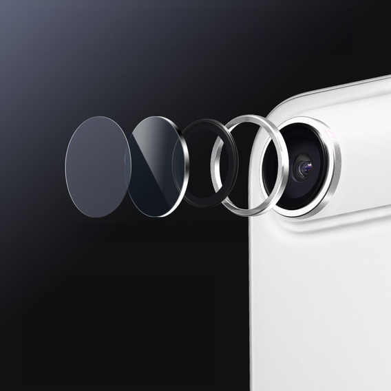 2x Szkło na aparat ERBORD OPTIK Pro do iPhone Air, srebrne