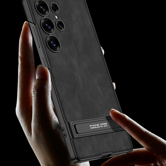 Etui do Samsung Galaxy S25 Ultra GKK – matowe, z podstawką – czarne
