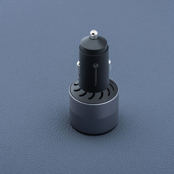 Ładowarka samochodowa Forcell F-Energy Alu 85 W, 2 × USB-C + USB-A, PD / QC 4.0 / SFC 2.0