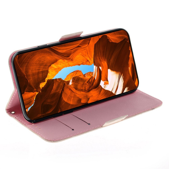 Etui z klapką do Samsung Galaxy A14 4G/5G, Wallet, Magnolia Flowers szare
