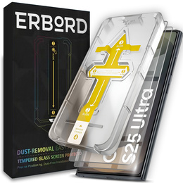 ERBORD Easy App 9H – szkło hartowane do Samsung Galaxy S25 Ultra (2 sztuki + ramki)