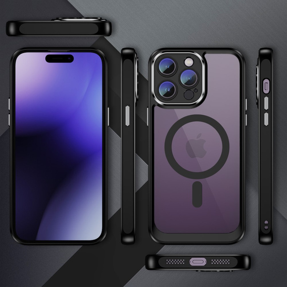 Etui do iPhone 14 Pro, ERBORD Impact Guard, do MagSafe, czarne