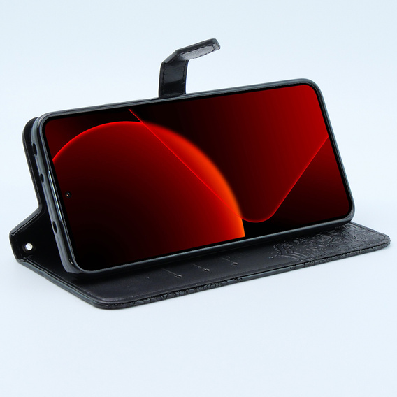 Etui z klapką do Xiaomi 13T / 13T Pro, Mandala, czarne