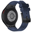 Pasek silikonowy do Samsung Galaxy Watch 4/5/6/7/FE 40/42/43/44/45/46/47mm, Granatowy / czarna klamra