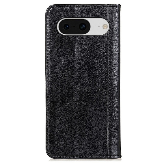Etui do Google Pixel 8, Wallet Litchi Leather, czarne