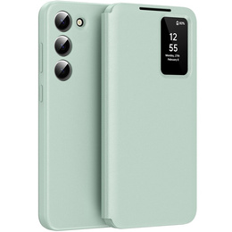 Etui z klapką do Samsung Galaxy S23, Smart View Wallet, zielone