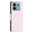 Etui z klapką do Xiaomi Redmi Note 13 Pro 5G, Wallet Litchi Leather, różowe