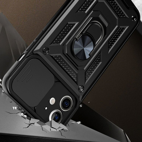 Etui pancerne do iPhone 12 Mini, CamShield Slide, czarne