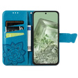Etui z klapką do Google Pixel 8A, Butterfly, niebieskie