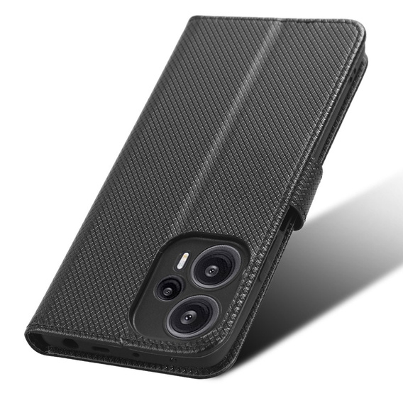 Etui z klapką do Poco F5 5G, Wallet Smart Magnet, czarne