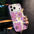 Etui magnetyczne z kwiatowym, laserowym wzorem do iPhone 17 Pro