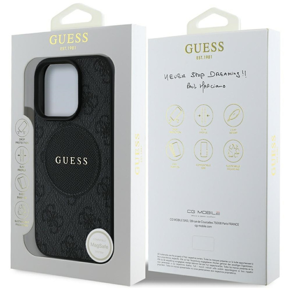 Etui Guess 4G Circle with Classic Logo, do MagSafe do iPhone 16 Pro