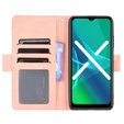 Etui z klapką do Vivo Y01, Card Slot, różowe