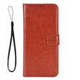 Etui z klapką do Motorola Edge 50 Neo / Motorola ThinkPhone 25, Crazy Horse Wallet, brązowe