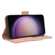 Etui z klapką do Samsung Galaxy S23 FE, Card Slot, różowe