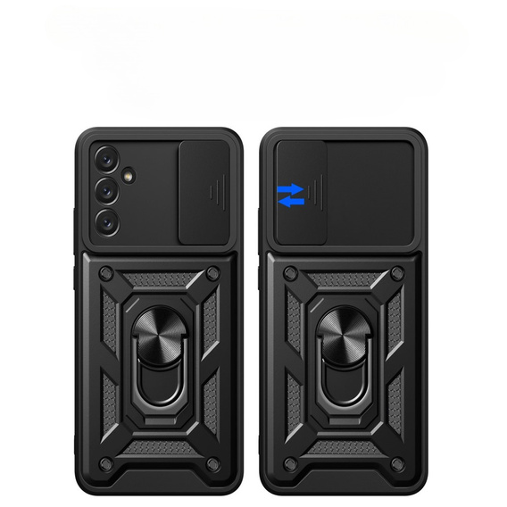 Etui pancerne do Samsung Galaxy A14 4G/5G, CamShield Slide, czarne