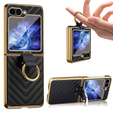Etui do Samsung Galaxy Z Flip7 FE / Z Flip6, Leather Ring, czarne