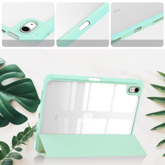 Etui do iPad 11" 2025 A16 (11 gen.) / iPad 10.9" 2022 (10 gen.), Smartcase Hybrid, z miejscem na rysik, zielone