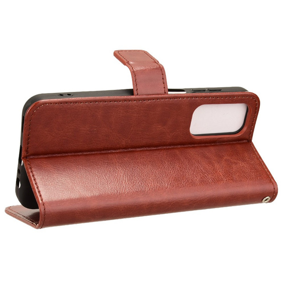 Etui z klapką do Samsung Galaxy M15 5G, Crazy Horse Wallet, brązowe