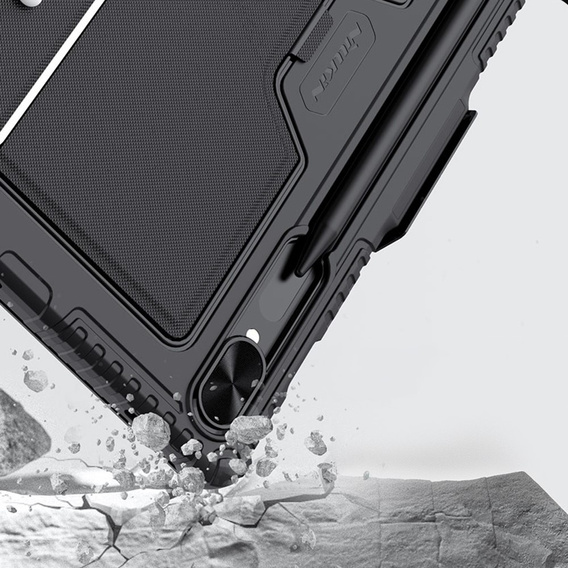 Etui z klawiaturą do Galaxy Tab S9+, NILLKIN Bumper Pen Slot, czarne