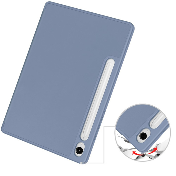 Etui do Samsung Galaxy Tab S10 FE+ Plus, Smartcase z miejscem na rysik, granatowe