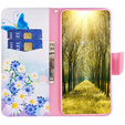 Etui z klapką do Samsung Galaxy A55 5G, Wallet, Butterfly & Flowers białe