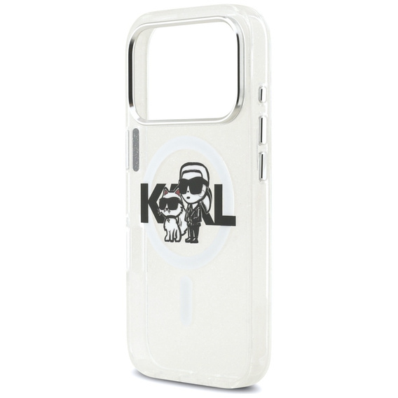 Etui Karl Lagerfeld IML Glitter Karl and Choupette MagSafe do iPhone 17 Pro