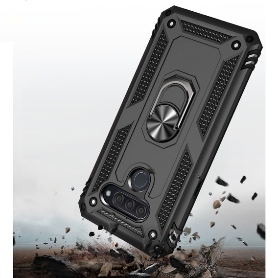 Etui pancerne do LG K50 / Q60, Nox Case Ring, czarne