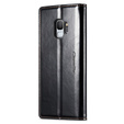 Etui z klapką CASEME do Samsung Galaxy S9, Waxy Textured, czarne