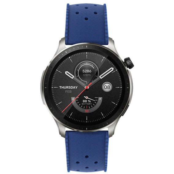 Pasek Silikonowy ERBORD Uniwersalny 22mm, Tropic, niebieski / srebrna klamra