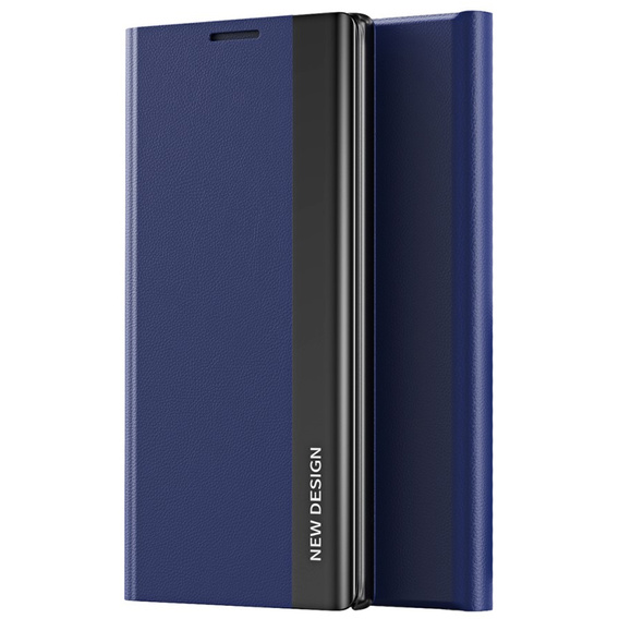 Etui z klapką do Samsung Galaxy S22 Ultra 5G, Side Magnetic, granatowe
