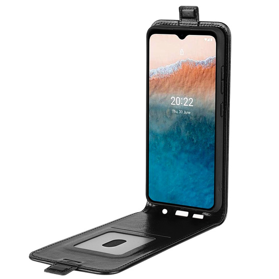 Etui z klapką do Nokia C21 Plus 4G, Flip, czarne