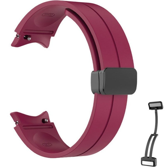 Pasek Silikonowy do Samsung Galaxy Watch 4/5/6 40/42/43/44/45/46/47mm, Bordowy