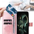 Etui z klapką do Xiaomi 13T / 13T Pro, Butterfly, różowe rose gold