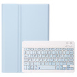 Etui z klawiaturą do iPad Air 11" 2025/2024 (7/6 gen.), Leather Pen Slot, jasnoniebieskie