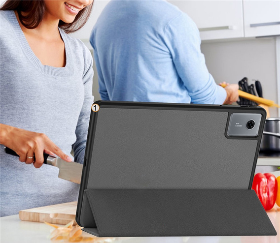 Etui do Lenovo Idea Tab 11" 2025 TB336FU TB336ZU, podstawka, Smartcase z miejscem na rysik, szare