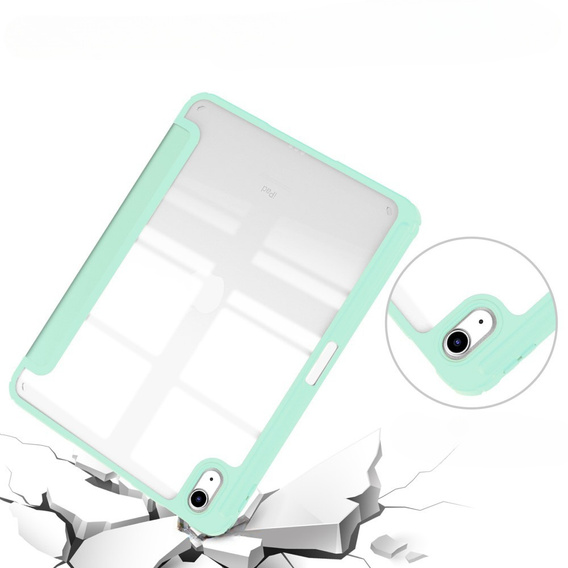 Etui do iPad 11" 2025 A16 (11 gen.) / iPad 10.9" 2022 (10 gen.), Smartcase Hybrid, z miejscem na rysik, zielone