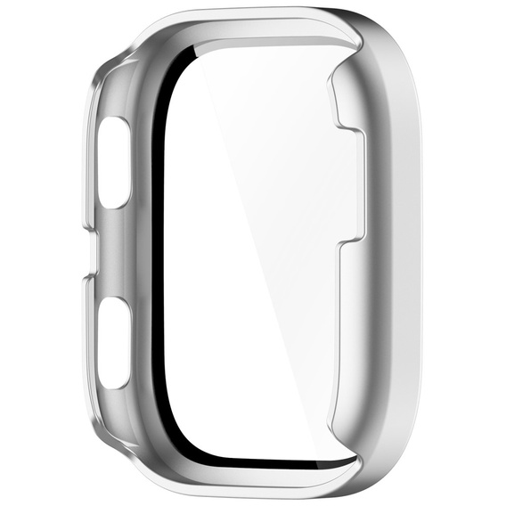 Etui z hartowanym szkłem do Amazfit Bip 6 – pełna ochrona 2w1 - srebrne