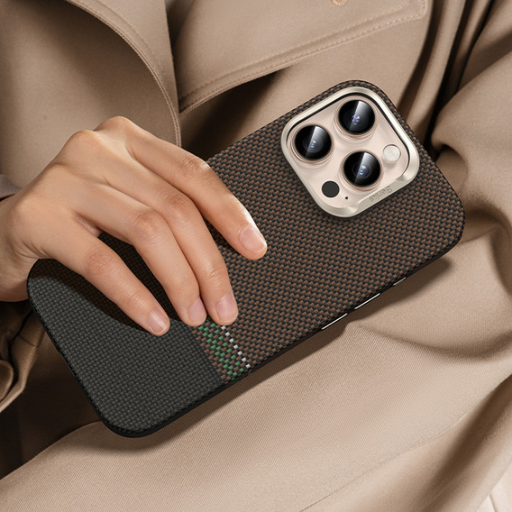 Etui BENKS Kevlar Magnetic Armor Pro Prestige 600D Y066 do MagSafe z aktywnym przyciskiem do iPhone 16 Pro Max